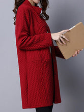 Band Collar Single Breasted Pocket Embossed Plain Coat